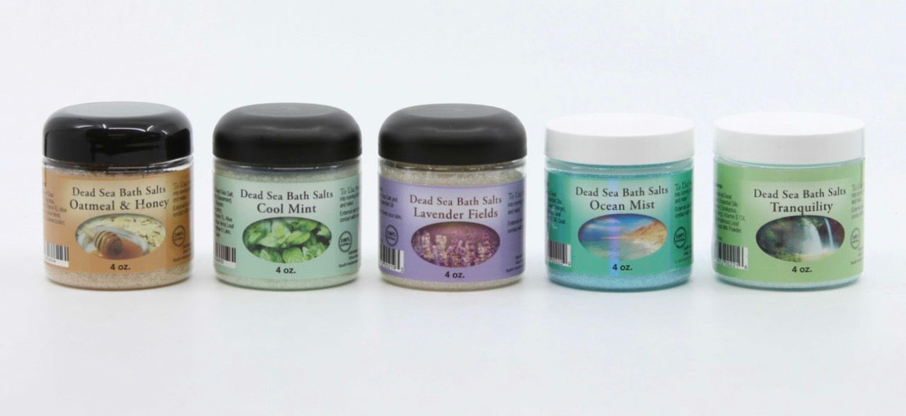 Set of 5 Scented Dead Sea Salts- 4oz
