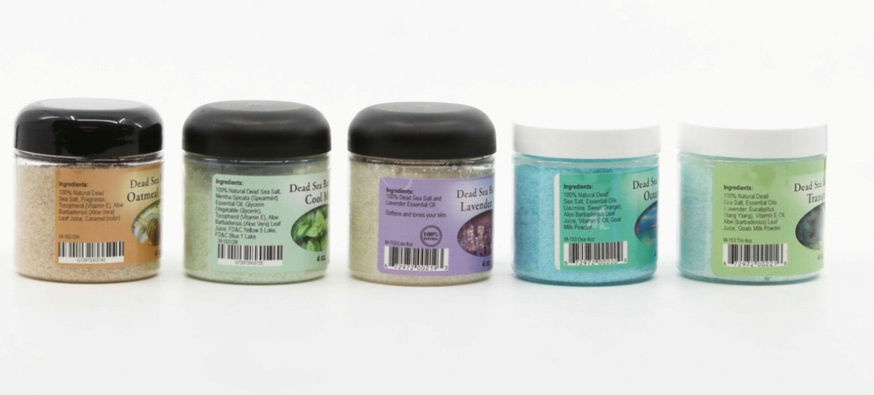 Set of 5 Scented Dead Sea Salts- 4oz