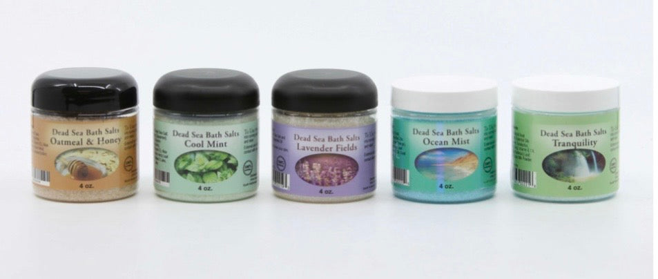 Set of 5 Scented Dead Sea Salts- 4oz