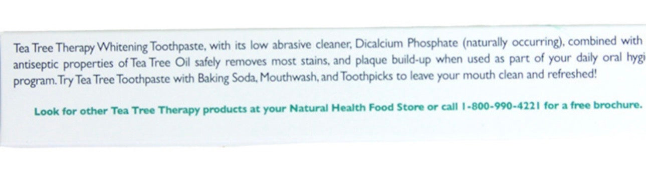 Natural Tea Tree Whitening Toothpaste