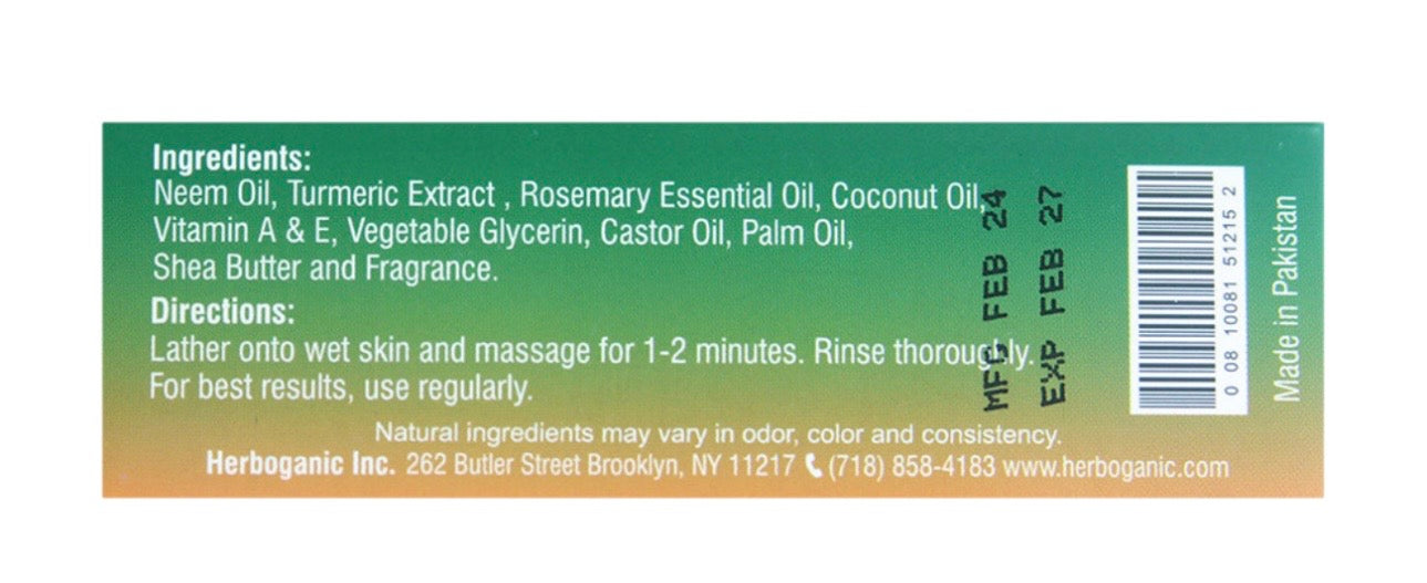 Neem, Rosemary & Tumeric Herbal Soap