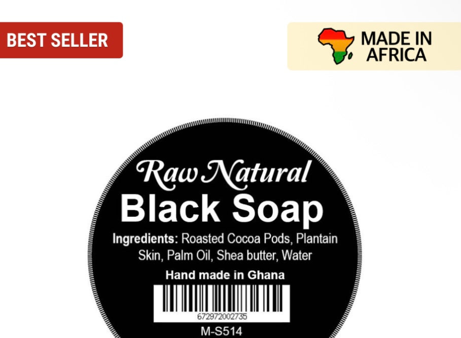 Raw Natural Black Soap Bar - 6oz