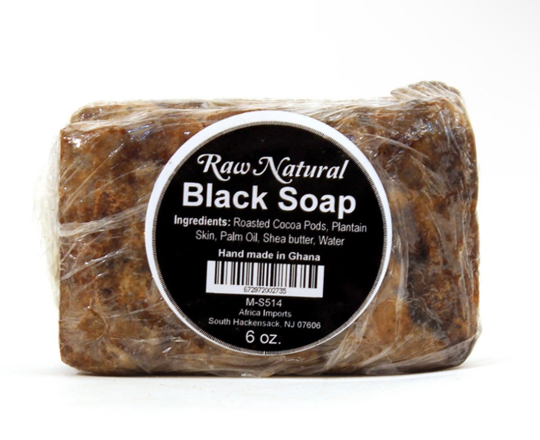 Raw Natural Black Soap Bar - 6oz